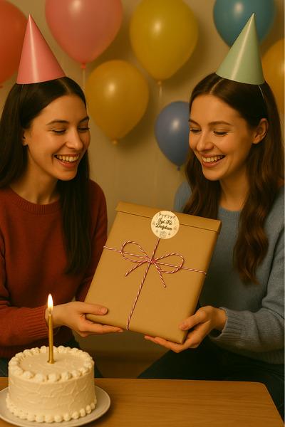 Dekals SET Orta Boy Doğum Günü (İyi ki Doğdun) Hediye Paketi Seti (22x35 Pake...