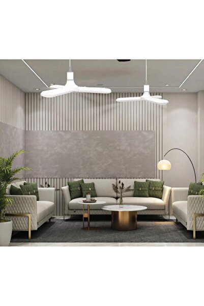 mny elektrik 40W GÜÇ 3 KANATLI LED LAMBA BEYAZ IŞIK SOLAN,HOL,MUTFAK