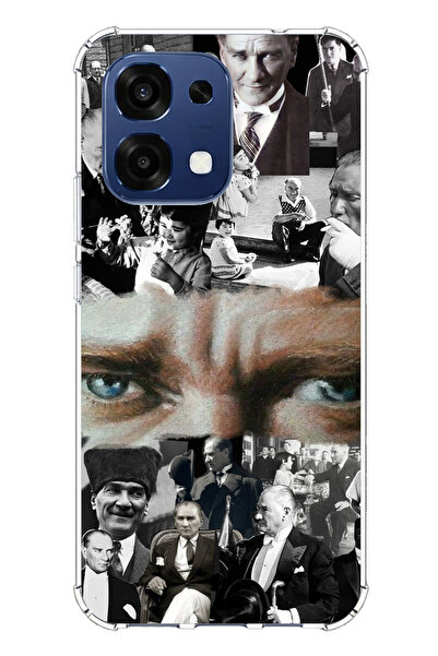 TechTree حافظة سيليكون متوافقة مع هاتف اوبو A6 برو من أتاتورك كولور كولاج آيز...