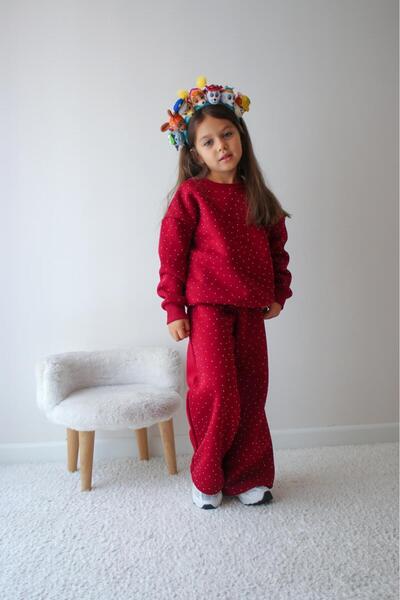 jeliboomkidswear Kız Çocuk Eşofman Takımı - 3 İplik Şardonlu