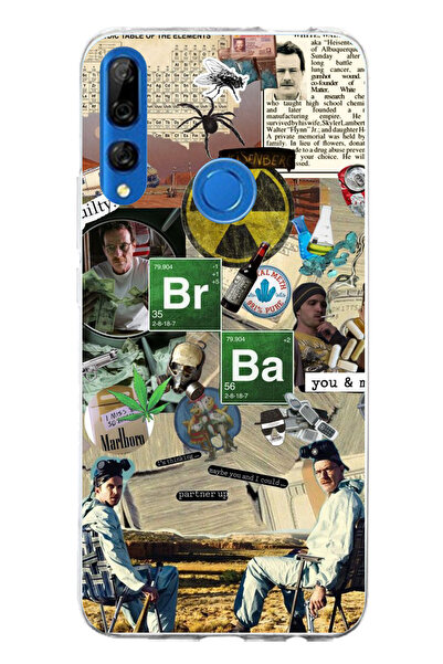 TechTree حافظة سيليكون متوافقة مع هاتف Honor 9X من Breaking Bad Collage مطبوع