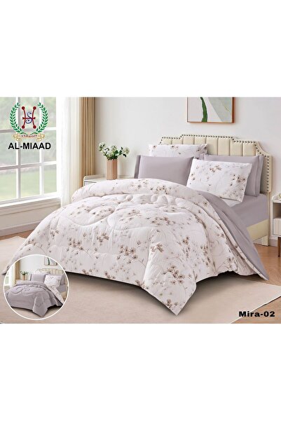 Moon Mira summer bedspread, 6 pieces, in a new design with a floral microfiber fabric.