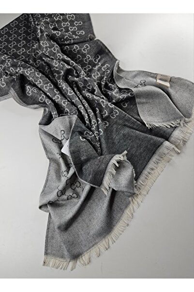 shiva İnce Kumaş G Desen Yün İpek Şal 4 Mevsim Çift Taraflı Silk Scarves