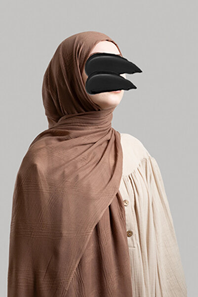 Lemaye Σάλι μουσελίνας με μποέμικο σχέδιο - Bitter Brown