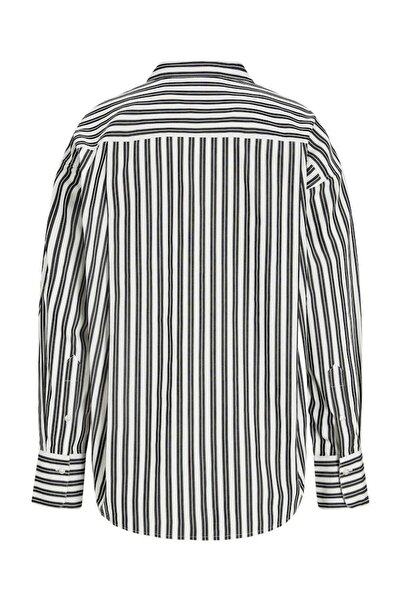 JJXX Γυναικείο μαύρο πουκάμισο Jxjamie Ls Relaxed Poplin Wvn Noos πουκάμισο 12200353-Μαύρο