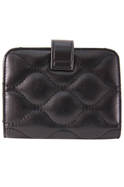 Aker Black Square Snap Wallet Czdn30010