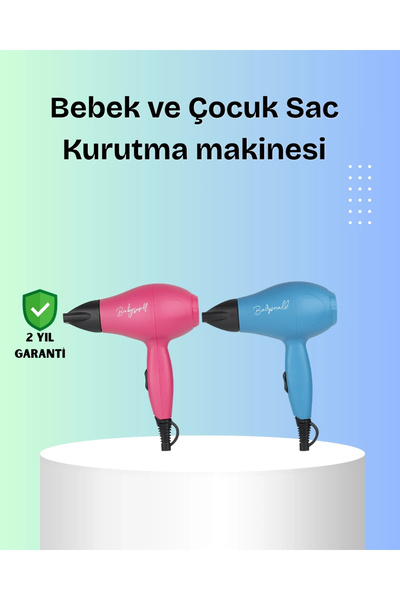 shopwave مجفف شعر صغير صديق للأطفال – تقنية الأيونات لتقليل الكهرباء الساكنة