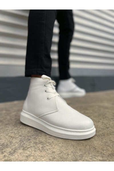 Lucy Shoes حذاء رياضي رجالي JY207 أوسلو برباط ونعل طبي CBT - أبيض