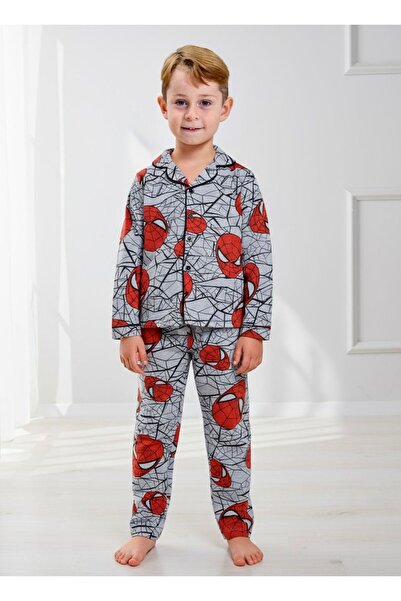 ÖRZİKİDS Men's Nightgown and Pajama Set, Long Sleeves, Ages 4/12.