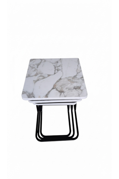 Kalafika 3'lü C Tipi Tekerlekli Zigon Sehpa Montaj Gerekmez | Koltuk Altına G...