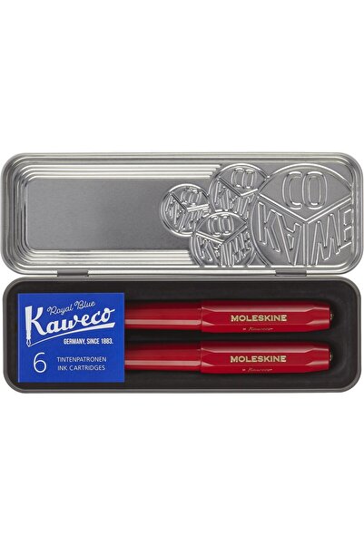 Moleskine X Kaweco Dolma Kalem Ve Tükenmez Kalem Seti Kırmzı