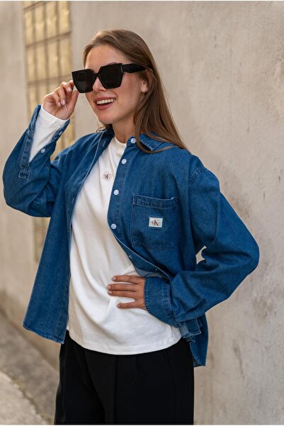VorNişantaşı Kadın CK Cepli Denim Gömlek