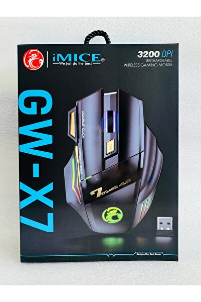 iMice Gaming mouse wireless 3200dpi 7 buttons GW+X7 rechargeable