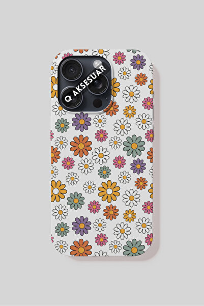 Q Aksesuar iPhone 7 Plus Compatible Colorful Floral Pattern Design Phone Case...