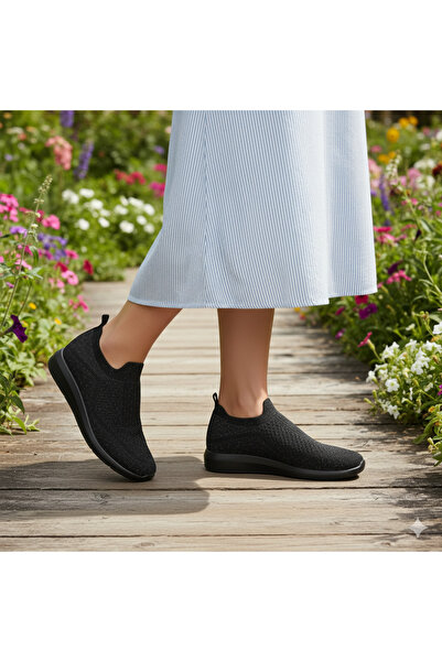 Ceyo 7511 Mesh Summer Orthopedic Leather Sole Glitter Women's Casual Daily Shoes