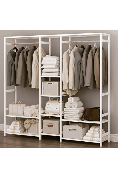 MODERN LİFEE Özel Renk Doğal Ahşap Çok Amaçlı Gardırop 30x140x151 cm