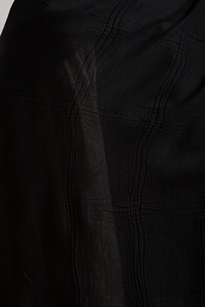 Lemaye Σάλι μουσελίνας με μποέμικο σχέδιο - Μαύρο