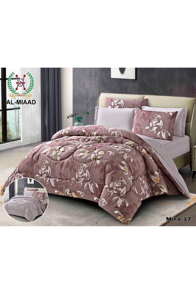 Moon Mira Double Bedspread Set, 6 Pieces, Embossed Design, by Qasr Al-Arayes