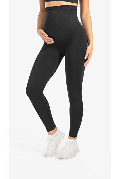 cervus Bloomar Women's Seamless Maternity Leggings – Stretchy with Abdominal Support and Stitch-Free Maternity Leggings