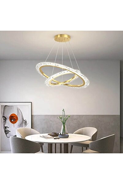 NO BRAND Crystal Led Chandelier With Remote Control, Dimmable, Duolux, 58W