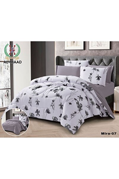 Moon Mira Double Bedspread Set, 6 Pieces, Embossed Design, by Qasr Al-Arayes