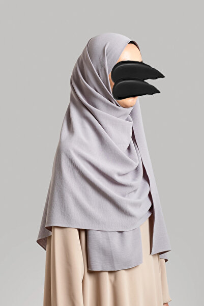 Lemaye Ayrobin Crepe Oversized Shawl - Light Gray