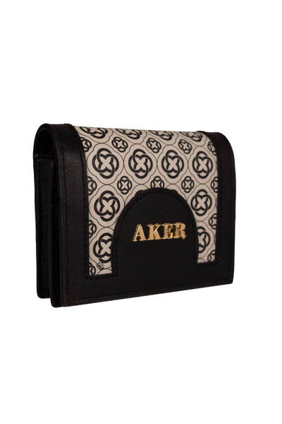Aker Black Monogram Wallet Cnt20163