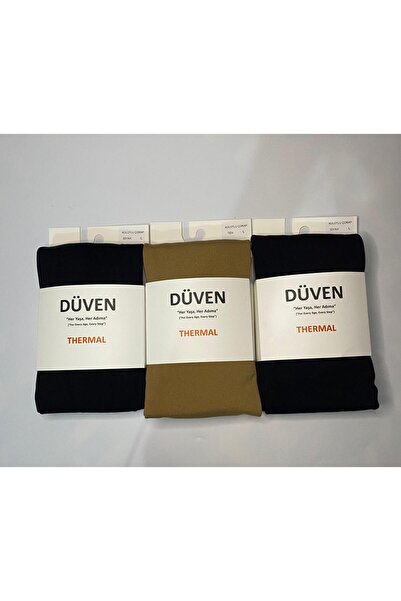 DÜVEN Pachet de 3 chiloți termici colorați pentru femei, cu interior subțire din lână - Confort termic