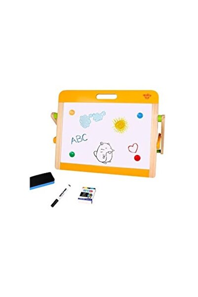 Tooky Toy tablă de scris multifuncțională din lemn, 3 ani, dimensiuni compacte