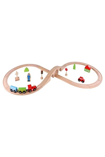 Tooky Toy Wooden Train Set (30 pieces)