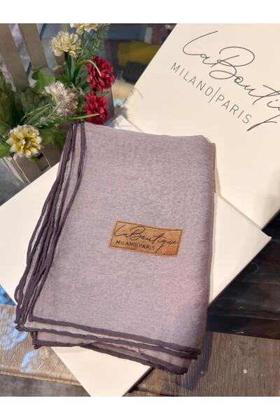 La Boutique Eşarp La Boutique Güz Yaz Serinliği Düz Bitkisel Şal