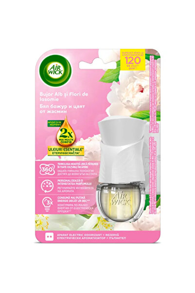 Air Wick Bujor alb si flori de iasomie - aparat electric cu rezerva, 19 ml