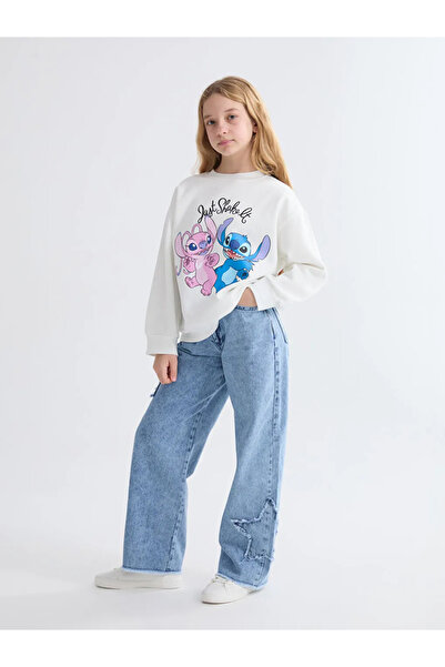 LC Waikiki LCW Kids Wideleg Kız Çocuk Jean Pantolon