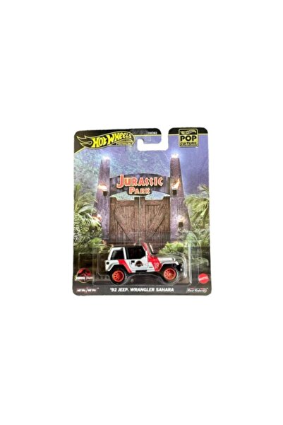 HOT WHEELS Macheta auto Jeep Wrangler Sahara Gri 1992 Jurasic Park 1:64 Hotwh...