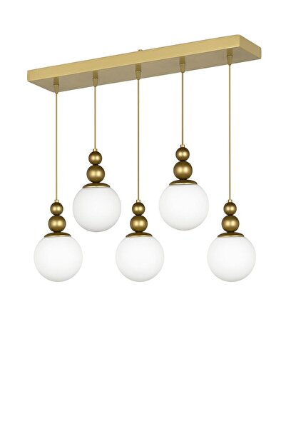 VENON Kardan Adam 5li SIRALI ESKİTME-BEYAZ GLOP TAVAN MONTAJLI Sarkıt Yemek M...