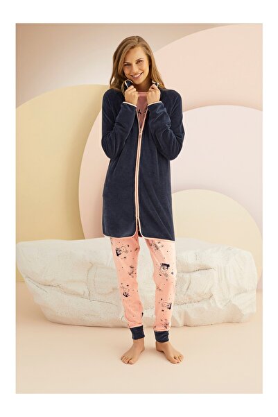 DREAM FASHION Women's Zippered Single Robe