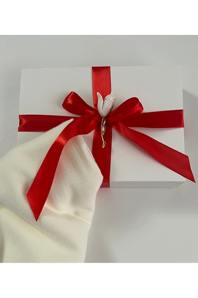 styleFlex Cashmere Scarf Set in Gift Box + Elegant Brooch