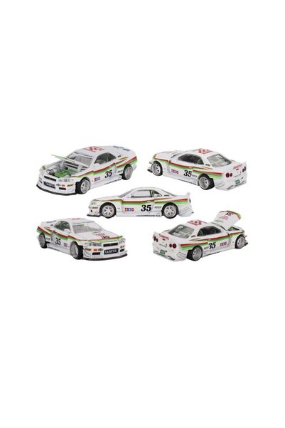 mini gt Macheta auto Nissan Skyline Gt-R (R34) X Tamiya "The Grasshopper" V1 1999 1:64 KHMG167