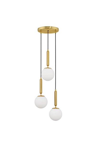 NO BRAND LED Pendant, Trilight, Gold, 3xE27