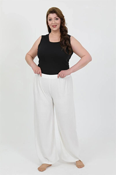 Beruflic Clothing Women's Plus Size Wrinkle Pants White