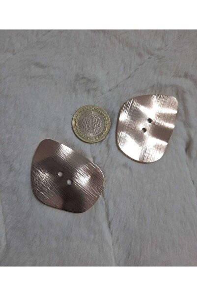 beyna aksesuar BUTON METALIC PLACAT AUR DE DIMENSIUNE MARE ASIMETRIC 5 CM 1 P...