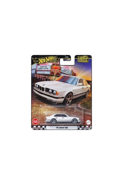 HOT WHEELS Macheta auto BMW M5 #118 1991 Alb 1:64 Hotwheels