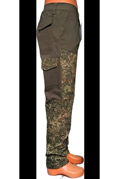 BeyzDenim Khaki Stretch Fabric Snap Camouflage Legs Waterproof Hunting Hunter Burlap Hiking Pants
