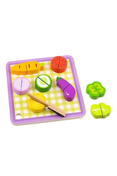 Tooky Toy Wooden Play Set - 20 Toy Fruits & Vegetables, Multicolor, Ages 2+