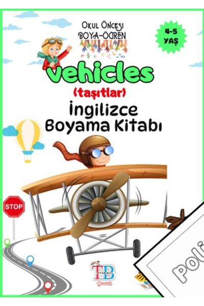 Yapı Kredi Yayınları Vehicles Coloring Book