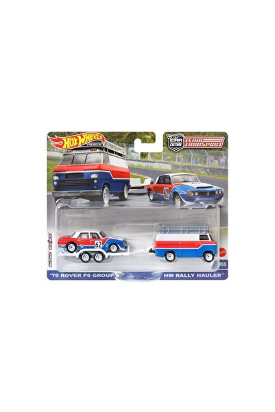 HOT WHEELS Macheta auto Team Transport Rover p6 group 2 & Hw van με ρυμουλκού...