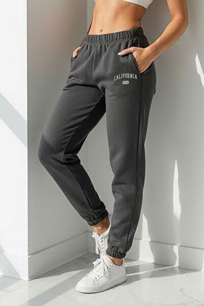 Mood Lab Logo Baskılı Antrasit Eşofman Altı