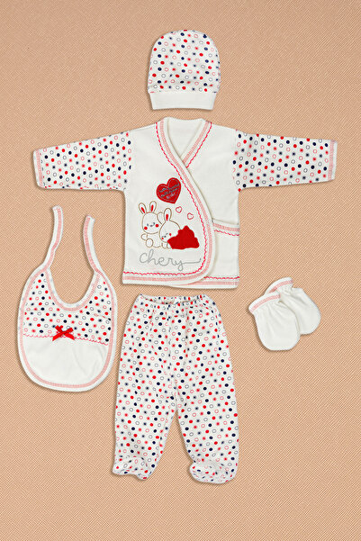 Lui Baby 5-Pack Newborn Hospital Release Cotton Rabbit Embossed