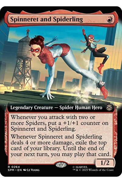 Magic The Gathering Spinneret and Spiderling R-0264 Lisanslı Oyun Kartı