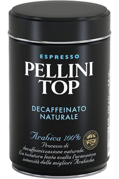 PELLİNİ Top 100% Arabica Naturally Decaffeinated Coffee – Roasted, Ground 250 g